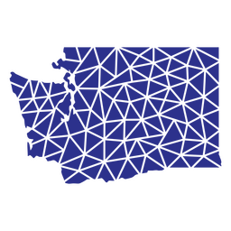 estados geométricos de washington Diseño PNG