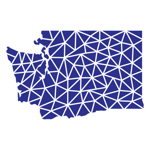 Estados geométricos de Washington Desenho PNG