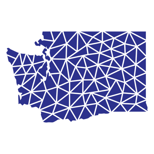 Washington geometrische Staaten PNG-Design