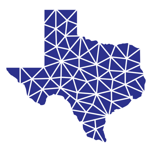 Estados geométricos de Texas Diseño PNG