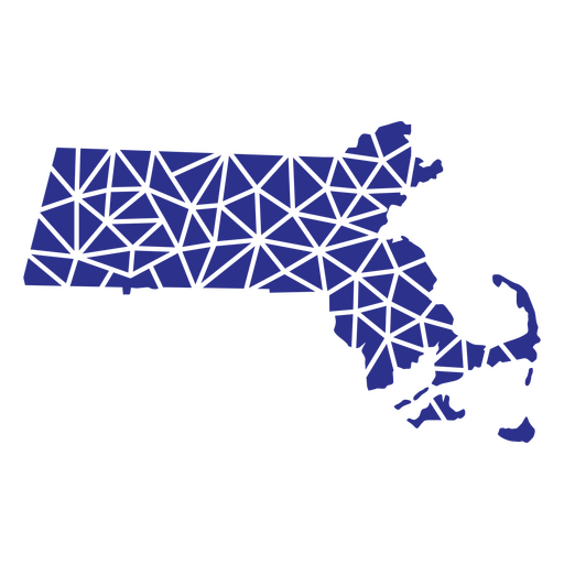 Estados geométricos de Massachusetts Desenho PNG