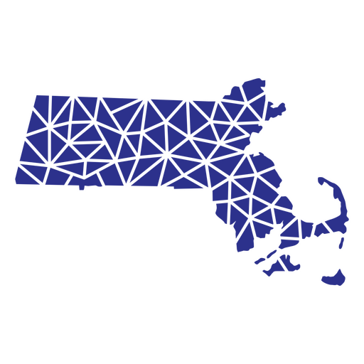Massachusetts geometrische Staaten PNG-Design