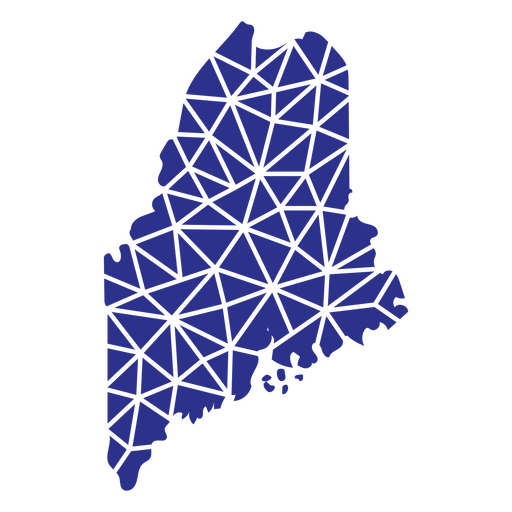 Maine geometrische Zustände PNG-Design