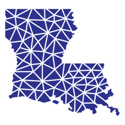 Estados geométricos de Luisiana Diseño PNG