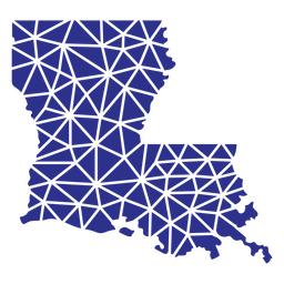 Louisiana geometric states PNG Design