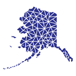 Estados geométricos de Alaska Diseño PNG
