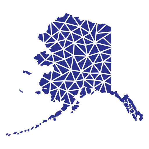 Estados geom?tricos do Alasca Desenho PNG