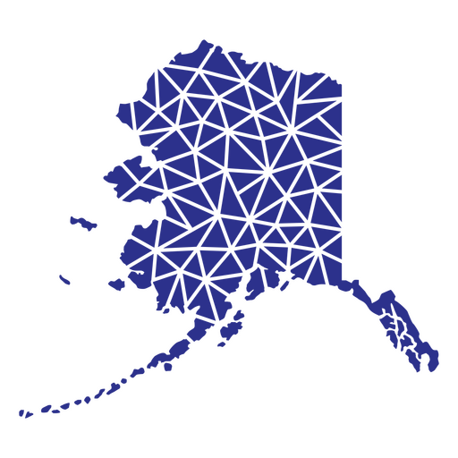 Geometrische Staaten Alaskas PNG-Design