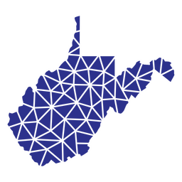 Geometrische Staaten West Virginias PNG-Design