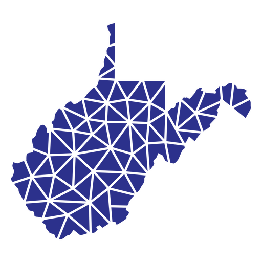 estados geométricos de virginia occidental Diseño PNG