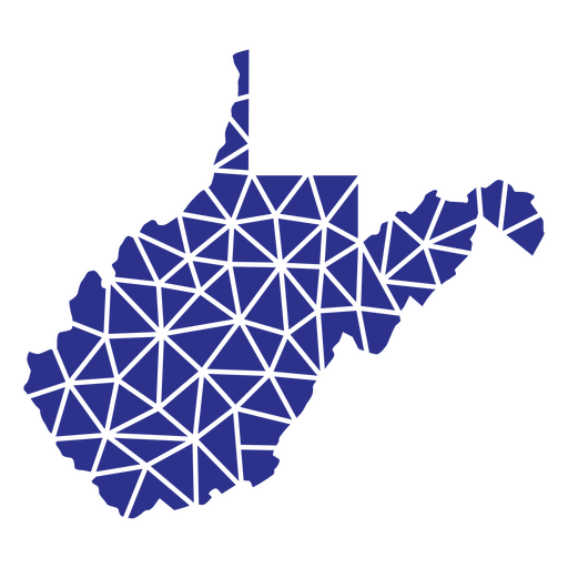 Geometrische Staaten West Virginias PNG-Design