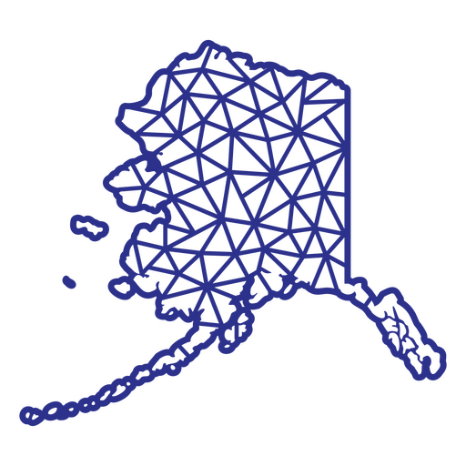Alaska usa-Karte polygonal PNG-Design