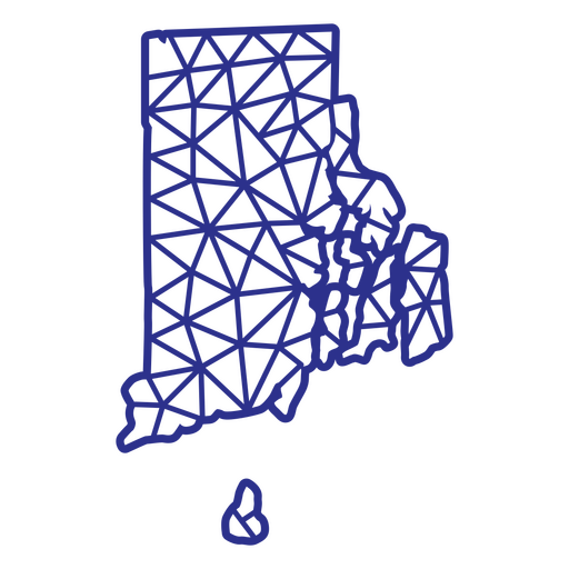 Geometrische Karte von Rhode Island PNG-Design