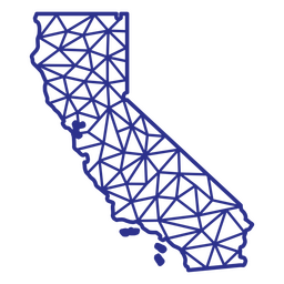 Poligonal do mapa da Califórnia