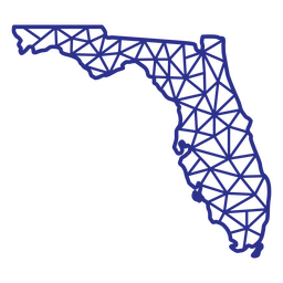 Florida map polygonal