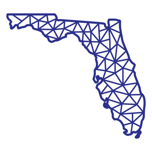 Florida map polygonal