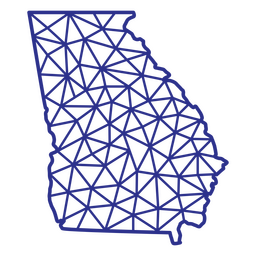 Georgia map polygonal PNG Design