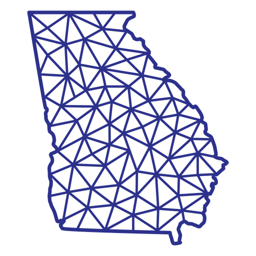 Georgia map polygonal PNG Design