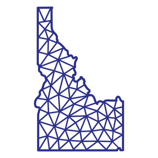 Poligonal do mapa de Idaho Desenho PNG