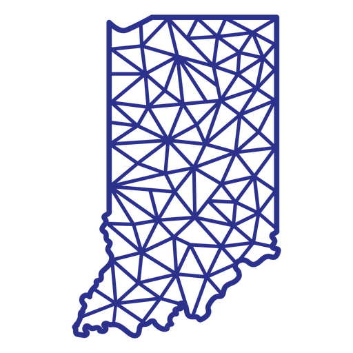 Indiana-Karte polygonal PNG-Design