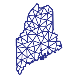 Maine map polygonal