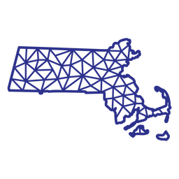 Massachusetts map polygonal