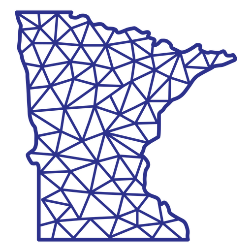 Poligonal do mapa de Minnesota Desenho PNG