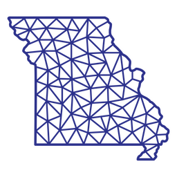 Mapa do Missouri poligonal Desenho PNG