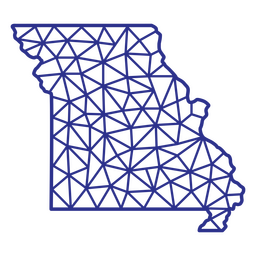 Missouri map polygonal