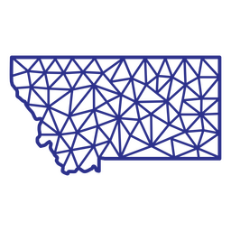 Montana map polygonal
