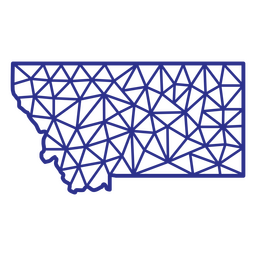 Poligonal do mapa de Montana Desenho PNG