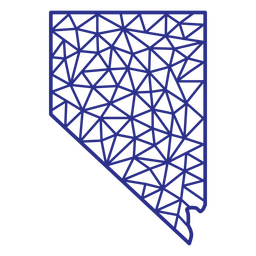 Nevada map polygonal PNG Design