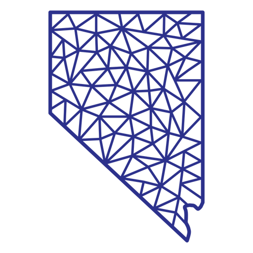 Nevada mapa poligonal Diseño PNG