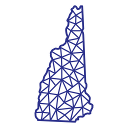 Mapa poligonal de New Hampshire Transparent PNG
