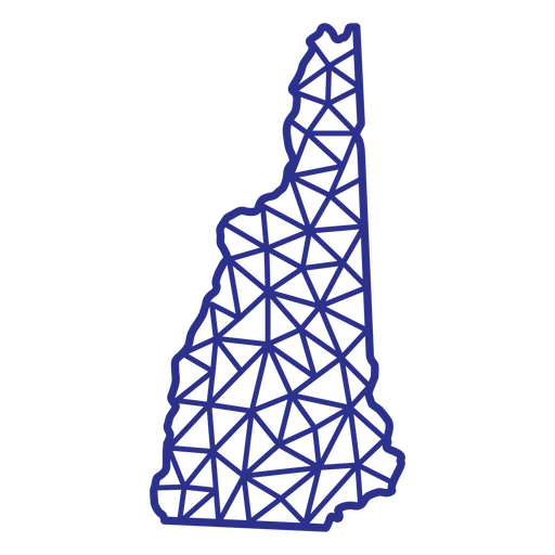 New Hampshire-Karte polygonal PNG-Design