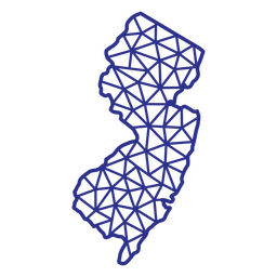 Mapa de Nova Jersey poligonal