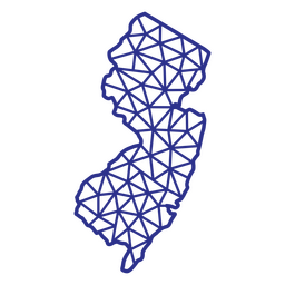 New-Jersey-Karte polygonal PNG-Design