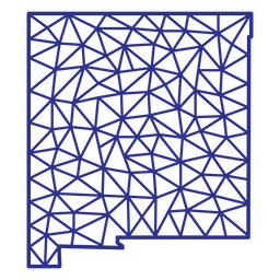 Nuevo México mapa poligonal Diseño PNG