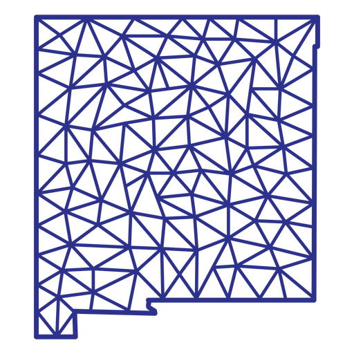 Nuevo México mapa poligonal Diseño PNG