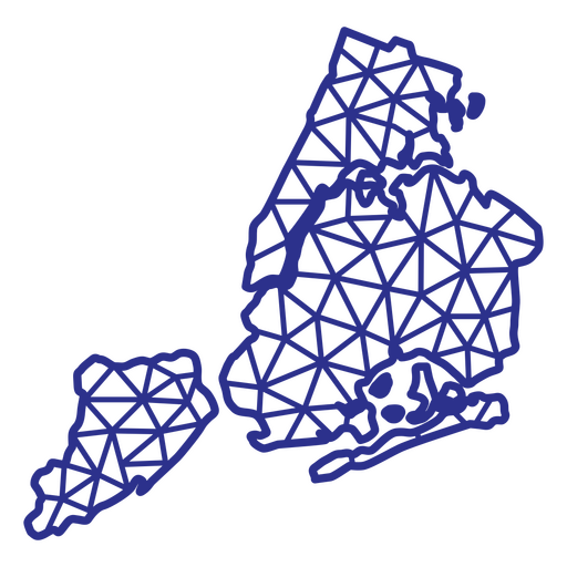 Mapa de nueva york poligonal Diseño PNG