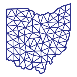 Ohio-Karte polygonal PNG-Design Transparent PNG