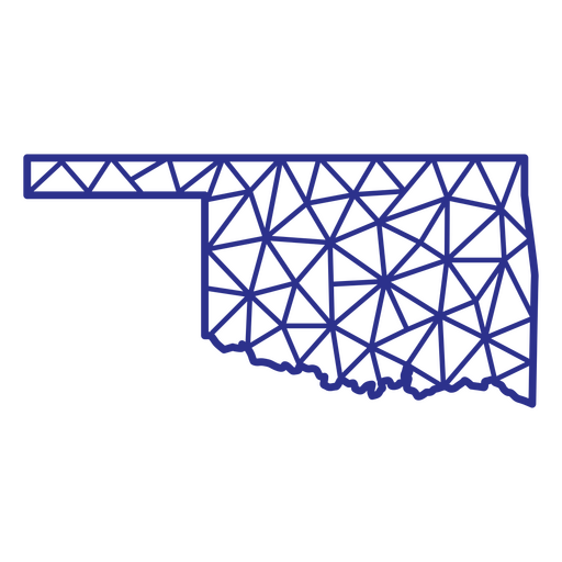 Poligonal do mapa de Oklahoma Desenho PNG