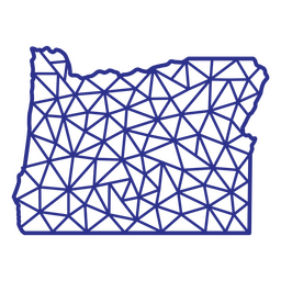 Oregon map polygonal