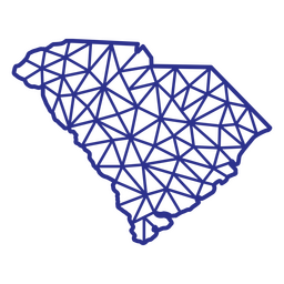 South Carolina map polygonal PNG Design Transparent PNG