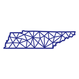 Tennessee mapa poligonal Diseño PNG