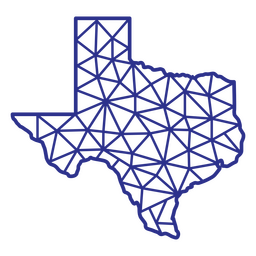 Texas map polygonal