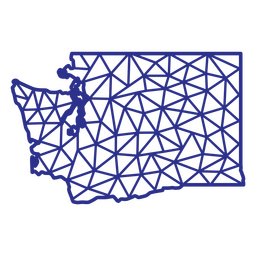 Washington Map Polygonal Png Svg Design For T Shirts