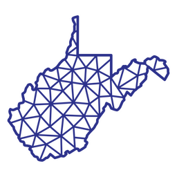 West Virginia map polygonal