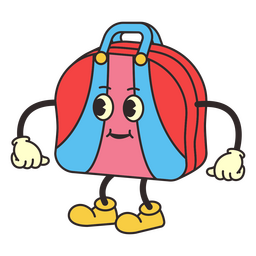 Bolsa de bolos de dibujos animados retro Diseño PNG