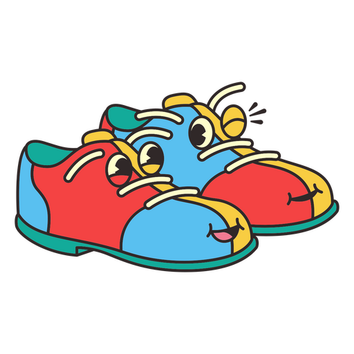 Bowling shoes retro cartoon PNG Design